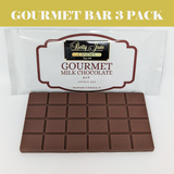 Gourmet Milk Chocolate Bar - 3 Pack