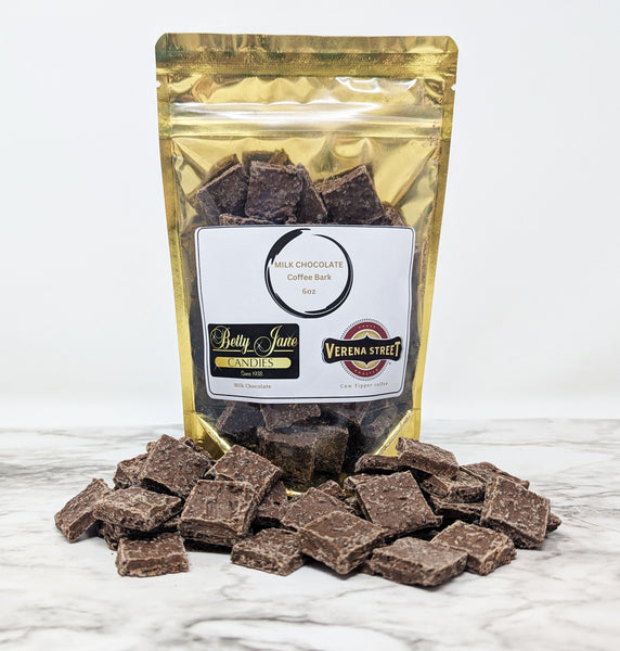 Milk Chocolate Coffee Bark 6 oz – Betty Jane Candies