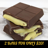 Milk Chocolate Bavarian Cream Bars! 2 Bars for Only $20!
