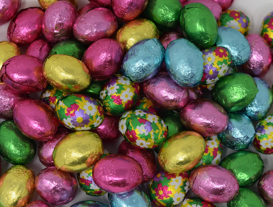 Solid Milk Chocolate Foiled Eggs 1 lb